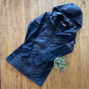 Athleta Rock Springs CYA Quilted Jacket Navy Blue XS